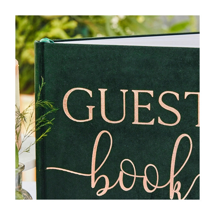 Gastenboek Green velvet bruiloft 32 pagina's