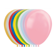 Gemixte kleuren metallic/ parel ballonnen 30cm 10 stuks
