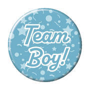 Gender Reveal - Button klein Team Boy
