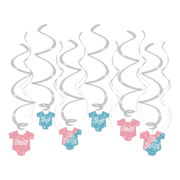 Gender Reveal - Swirl decoratie - 12 stuks