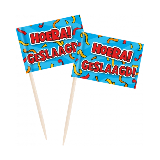 Geslaagd cocktailprikkers