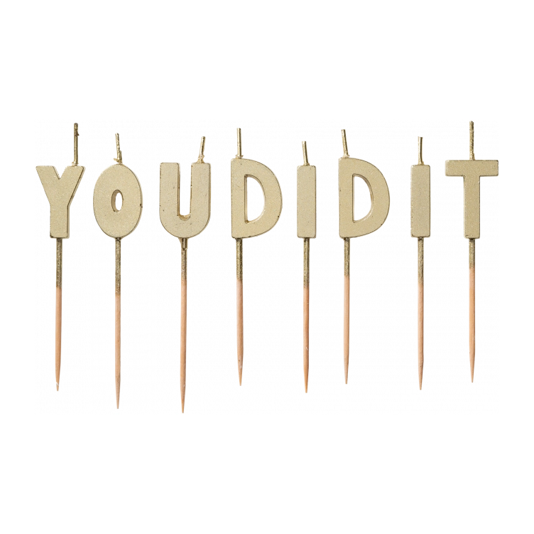 Geslaagd -You Did It - taartkaarsjes
