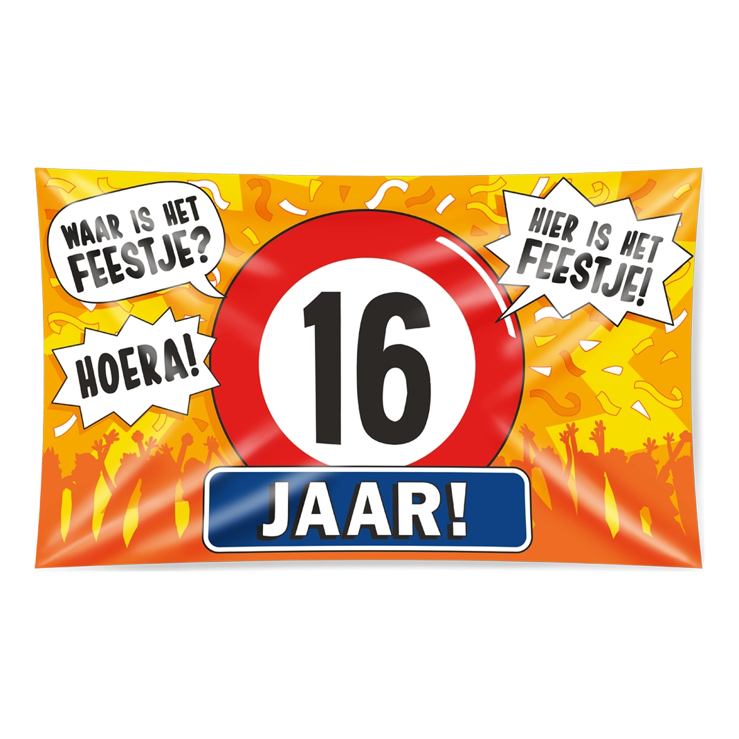 Gevel vlag - 16 jaar