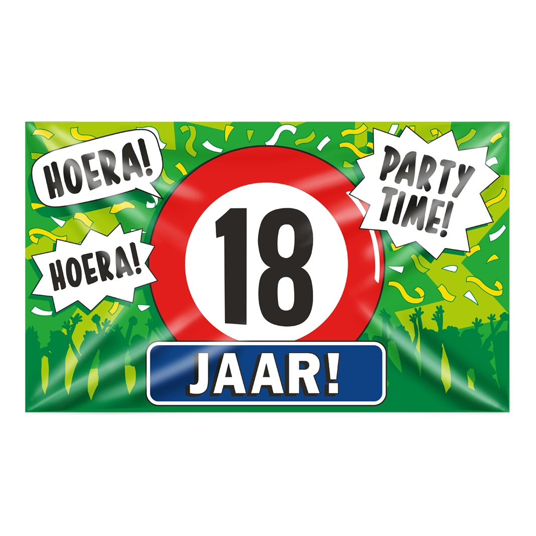 Gevel vlag - 18 jaar