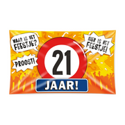 Gevel vlag - 21 jaar - 150x90cm