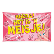 Gevel vlag - geboorte meisje