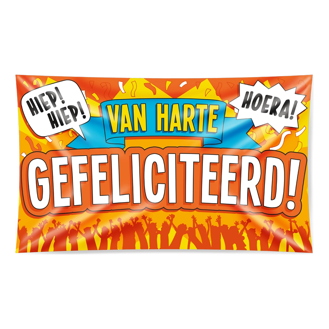 Gevel vlag - gefeliciteerd