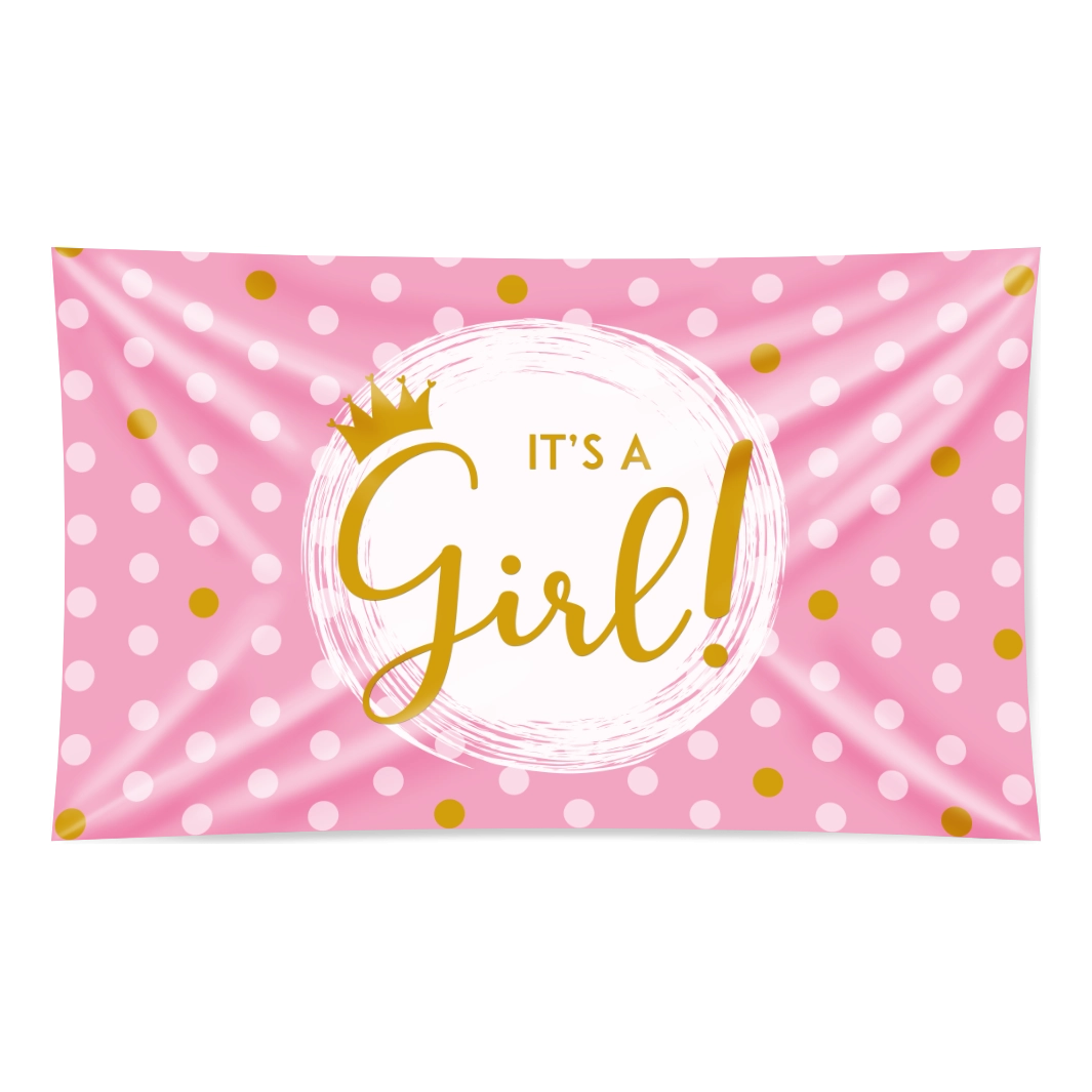 Gevel vlag - It's a girl!