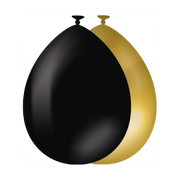 Goud en Zwarte ballonnen 10 stuks 30cm