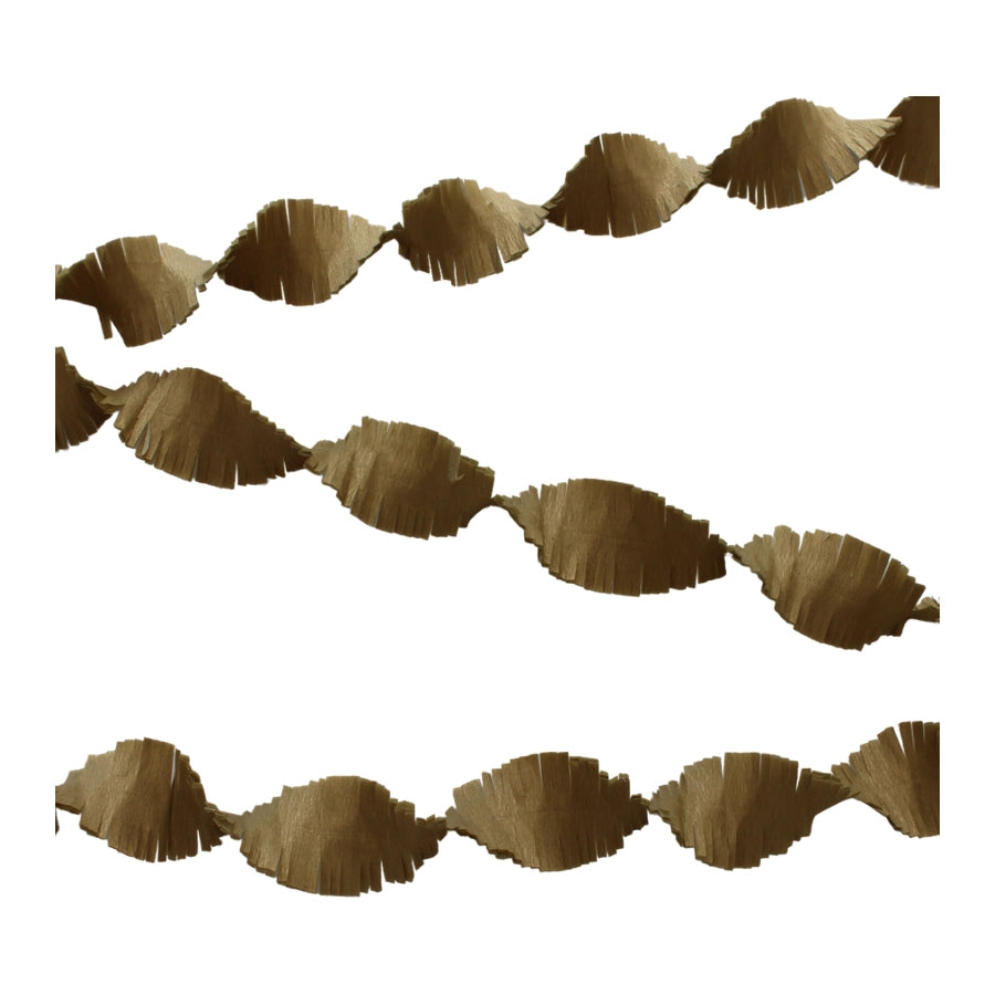 Gouden Crêpe papier Slinger 6 meter