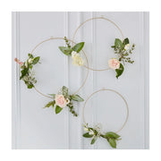 Gouden metalen decoratie ringen 3 stuks 30,5cm, 36,5cm en 40,5cm
