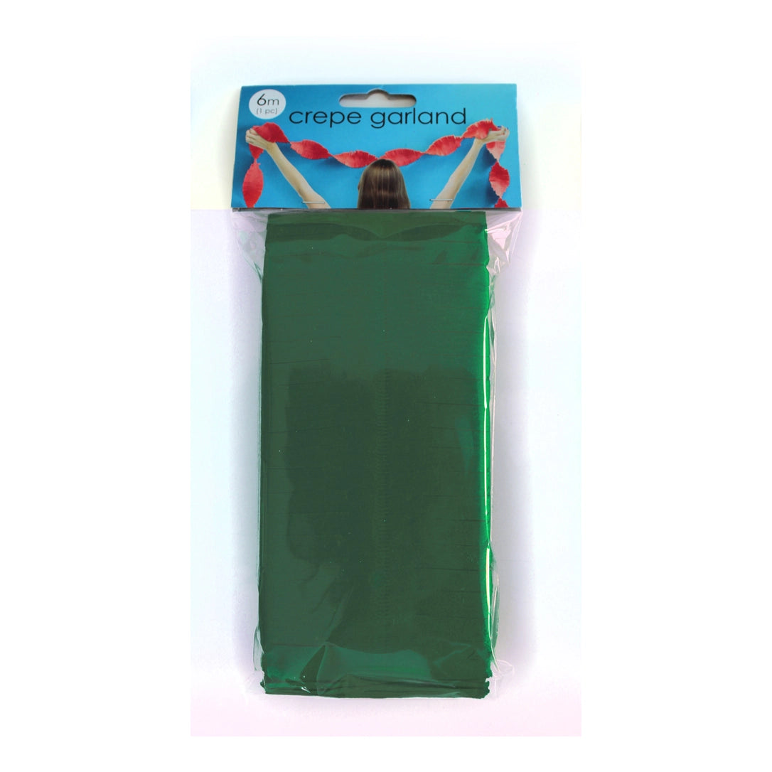 Groen Crêpe papier Slinger 6 meter