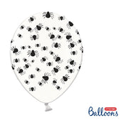 Halloween Ballonnen spinnen 30cm 6st