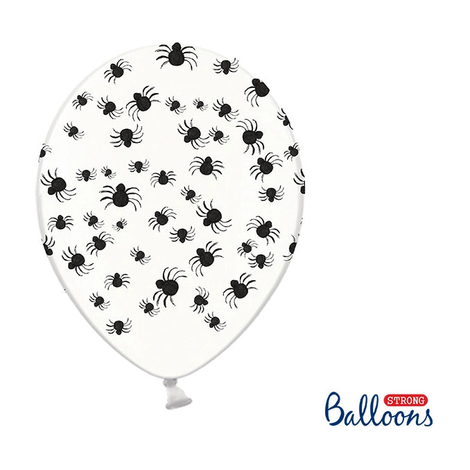 Halloween Ballonnen spinnen 30cm 6st