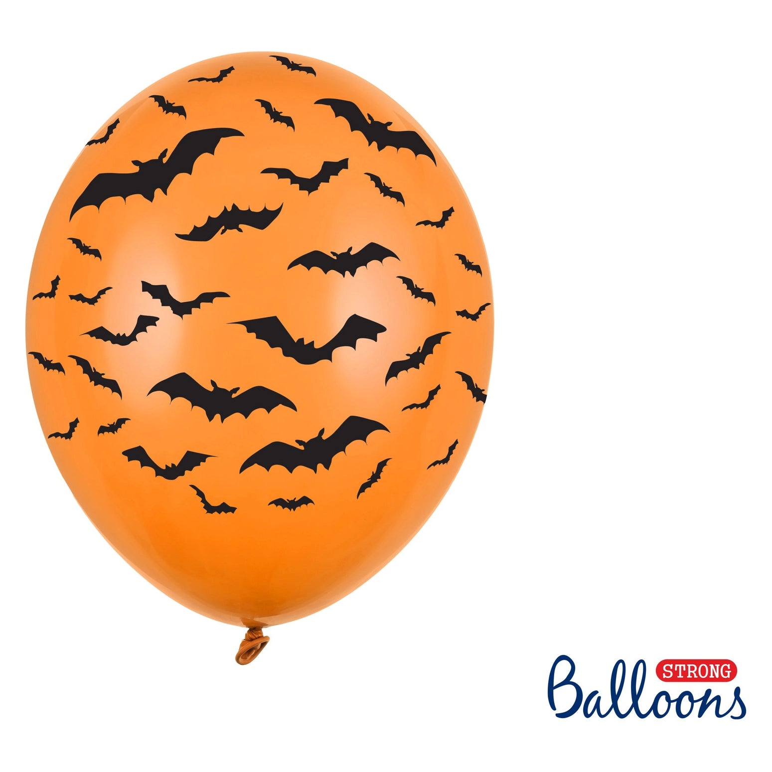 Halloween Ballonnen Vleermuis oranje 30cm 6st