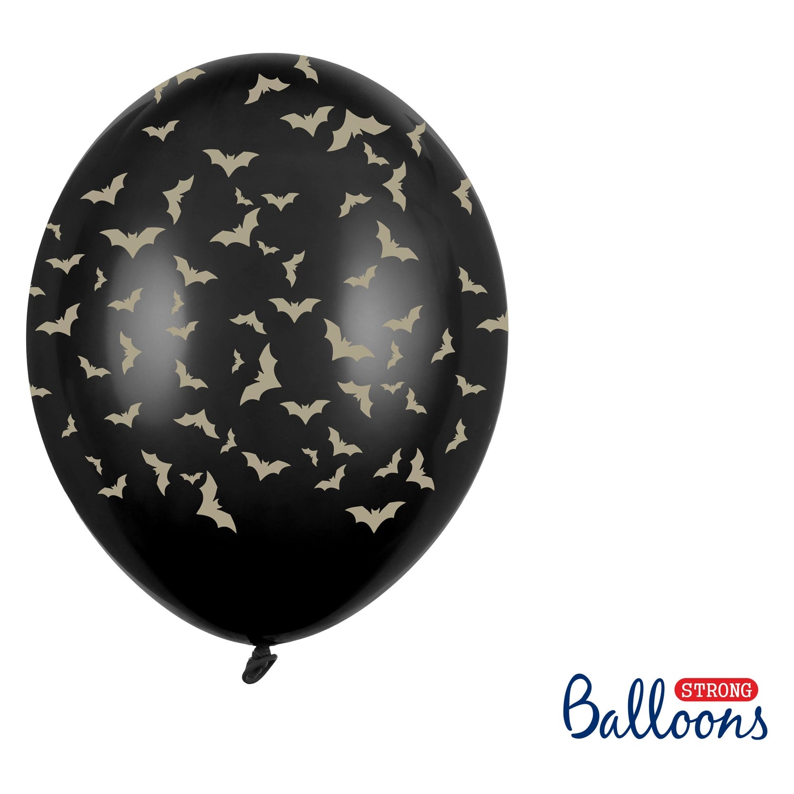 Halloween Ballonnen Vleermuis Zwart 30cm 6st