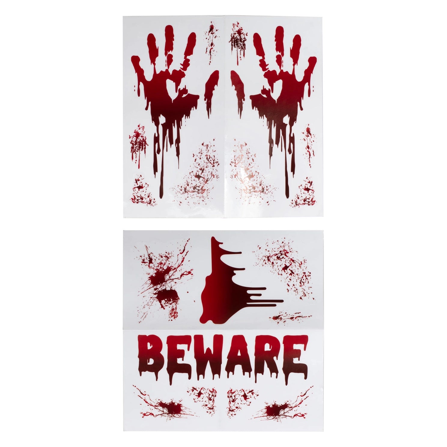 Halloween bloed raamstickers (2 vellen)