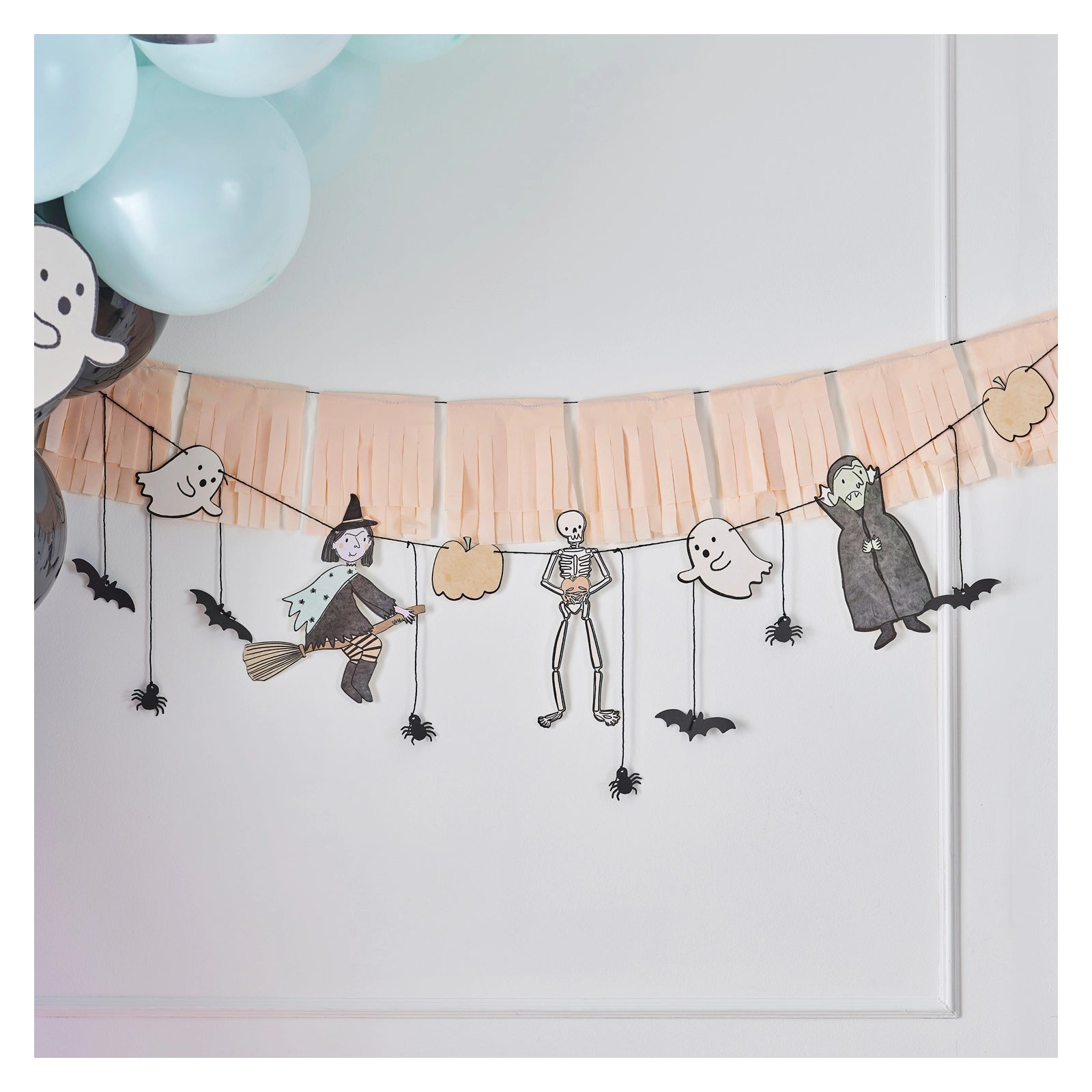Halloween slinger heks, vampier, skelet DIY