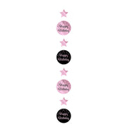 Hang decoratie verjaardag versiering Happy Birthday rose goud