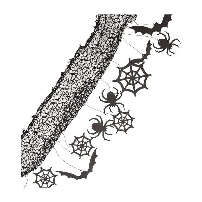 Hangdecoratie Spinnenweb en vleermuizen