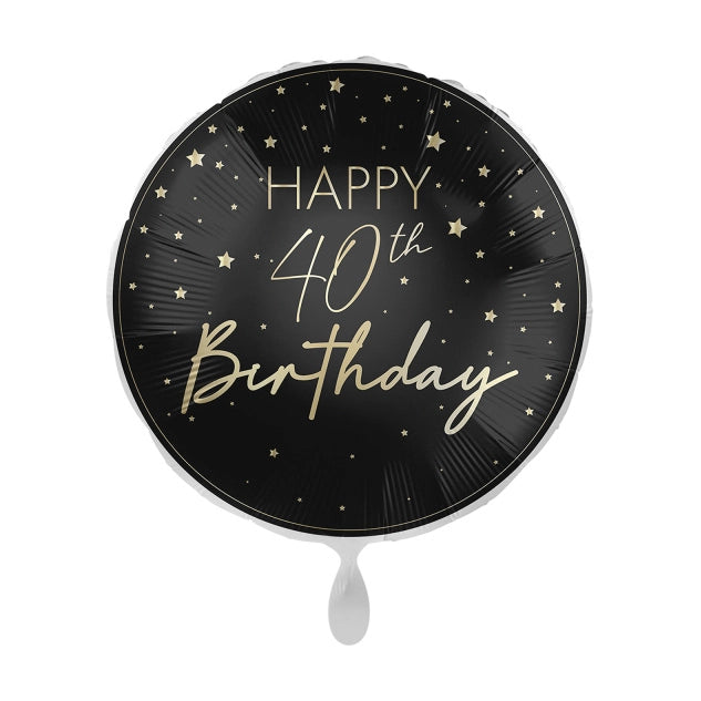 Happy 40th Birthday folieballon 45cm