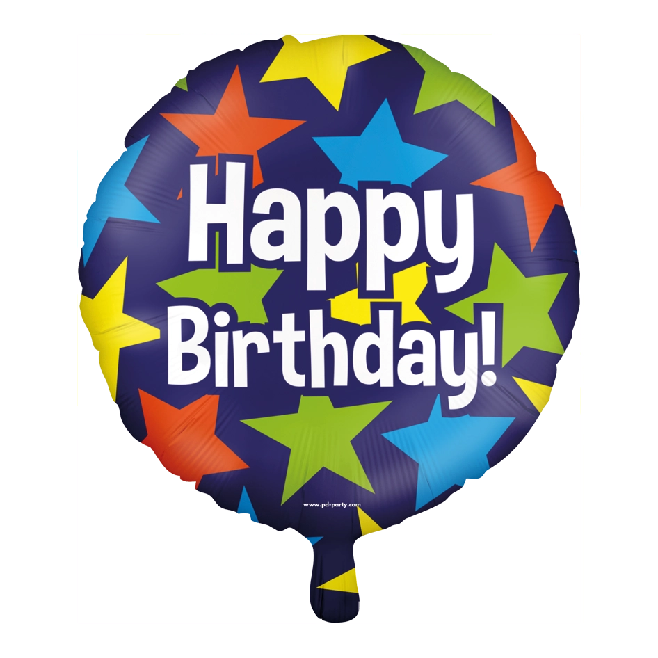 Happy Birthday Cartoon - Folieballon 45cm