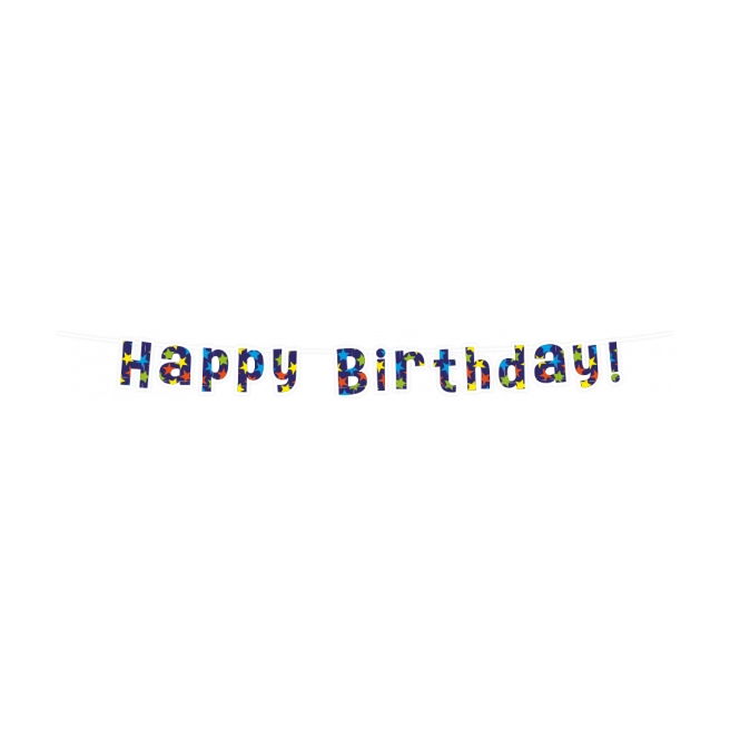 Happy Birthday Cartoon - Letterslinger - 2,5 meter