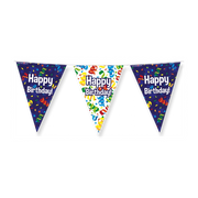 Happy Birthday Cartoon - Vlaggenlijn - 10 meter