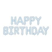 Happy Birthday folieballonnen Blauw 340x25cm