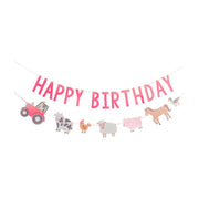 Happy Birthday slinger boerderij dieren 4m