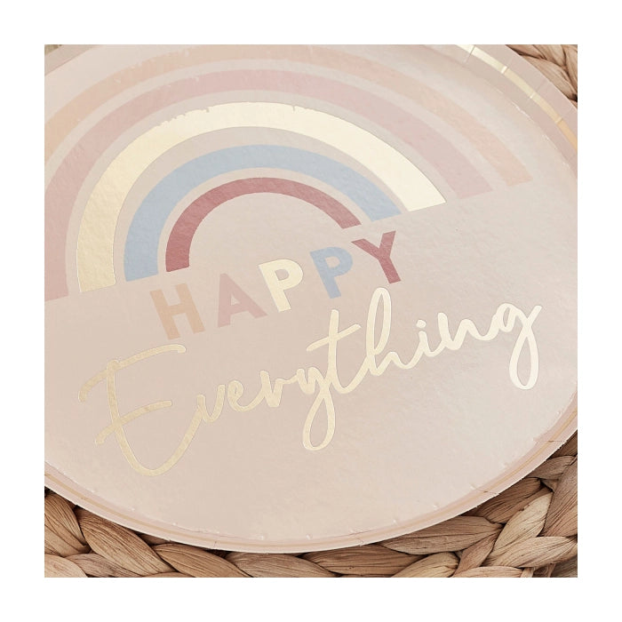 Happy Everything papieren borden 8 stuks 25cm