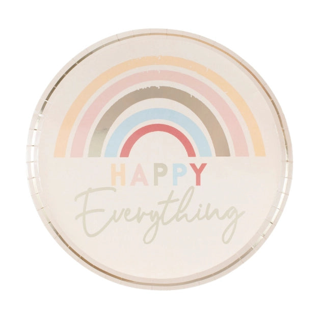 Happy Everything papieren borden 8 stuks 25cm