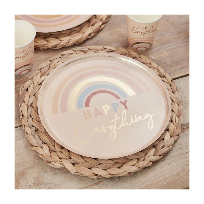 Happy Everything papieren borden 8 stuks 25cm