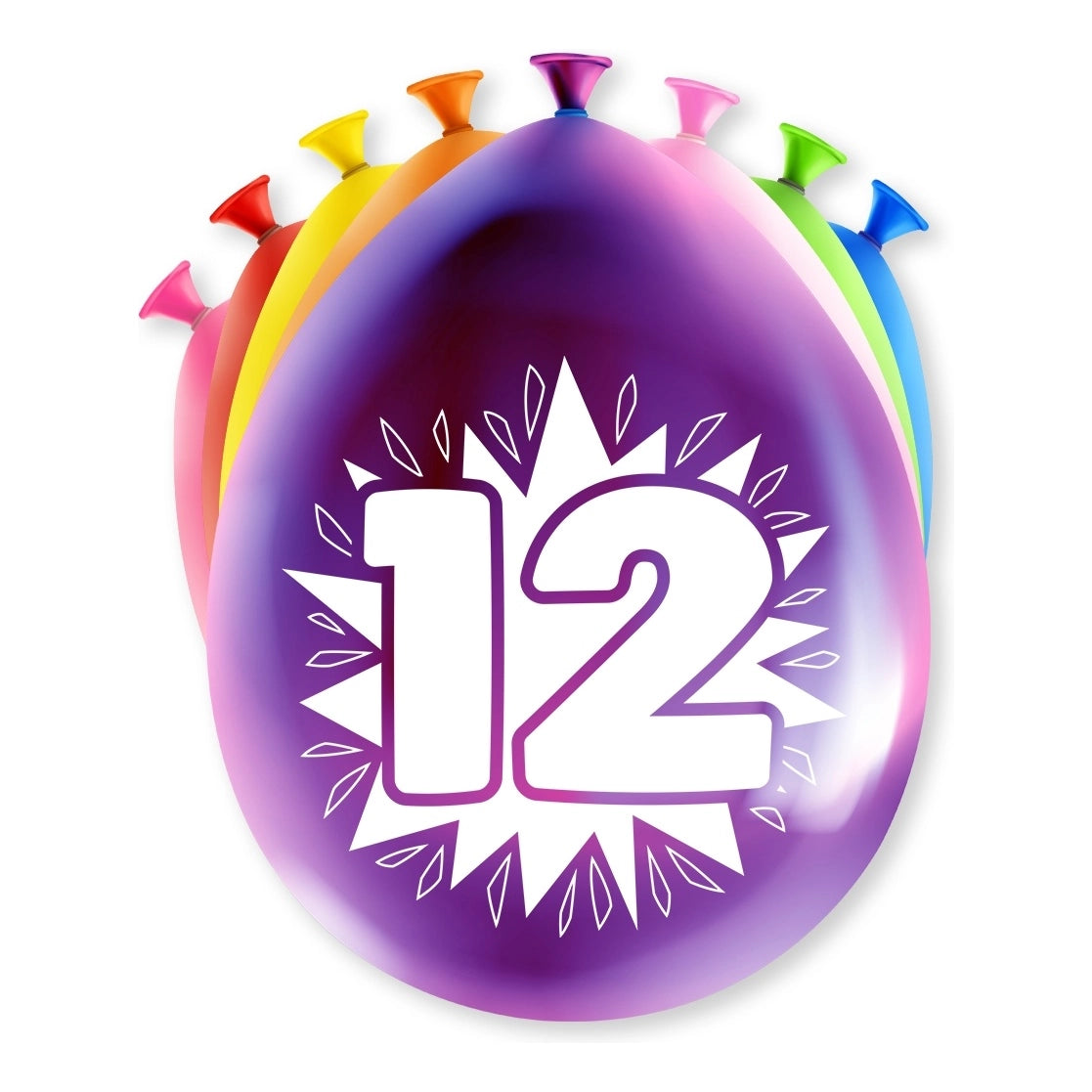 Happy party balloons - 12 jaar