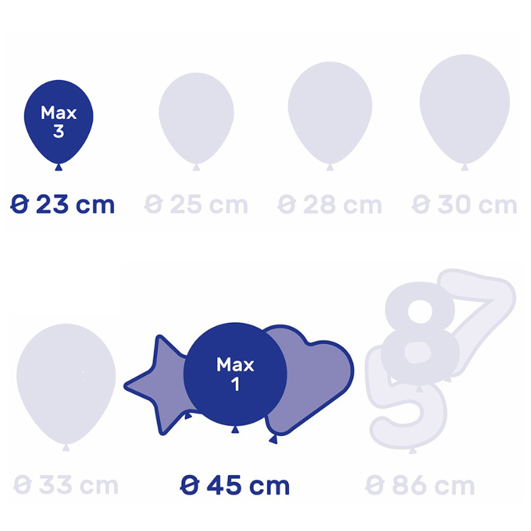 Helium tank S - Tot 3 ballonnen
