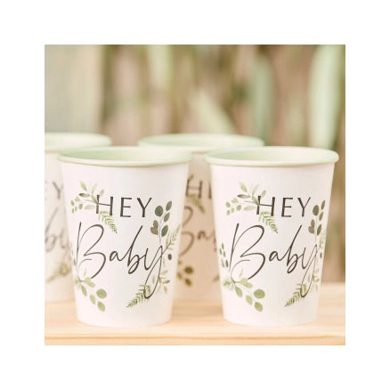 Hey baby! kartonnen bekers - merk Ginger Ray