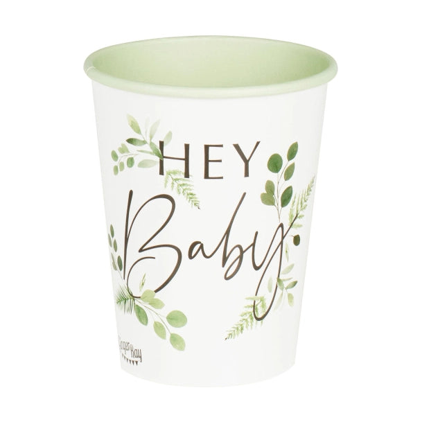 Hey baby! kartonnen bekers - merk Ginger Ray