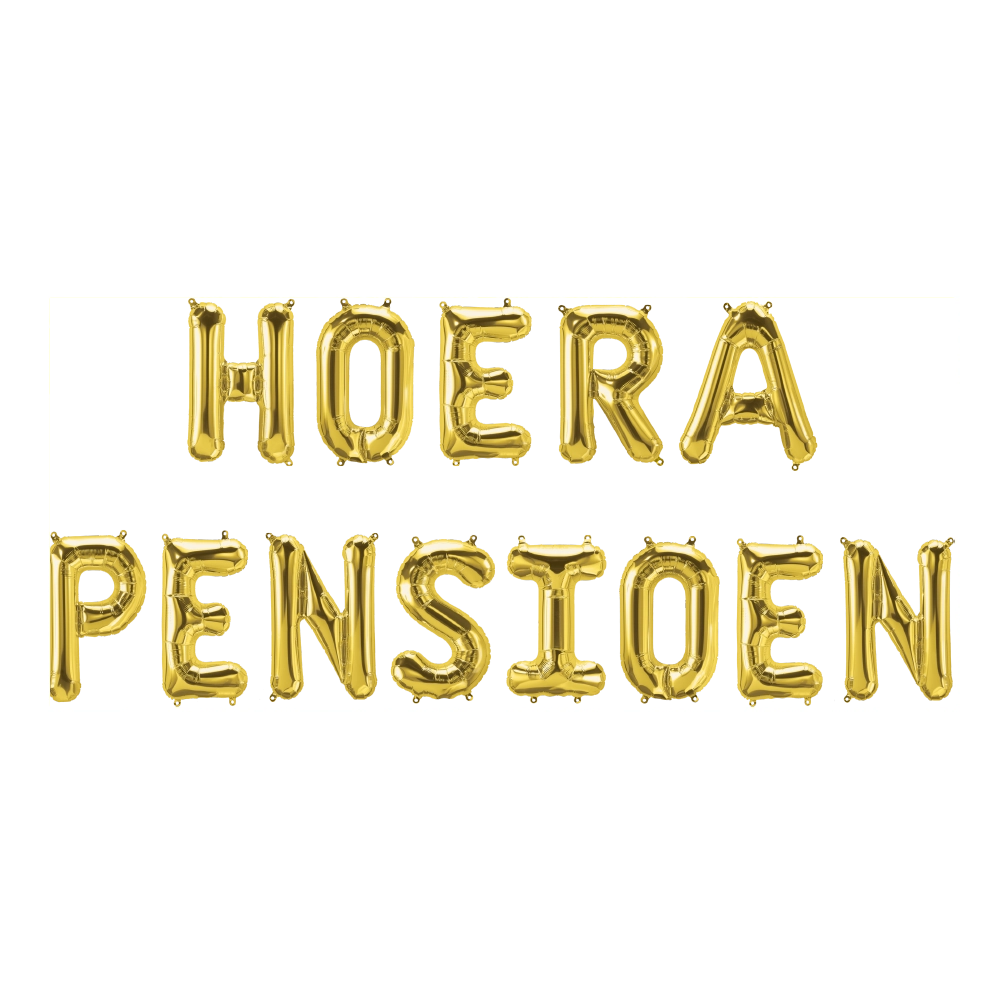 Hoera Pensioen - Folieballon-set