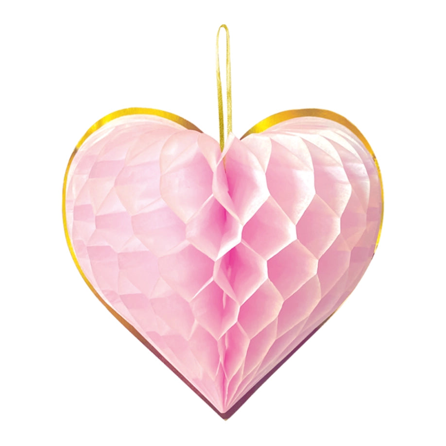 Honeycombs Watercolor Hearts 4 stuks 23cm