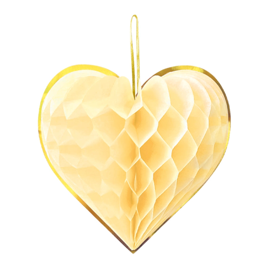 Honeycombs Watercolor Hearts 4 stuks 23cm