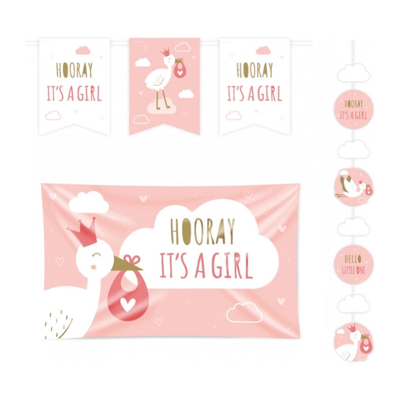Hooray i'ts a Girl Versiering pakket - S