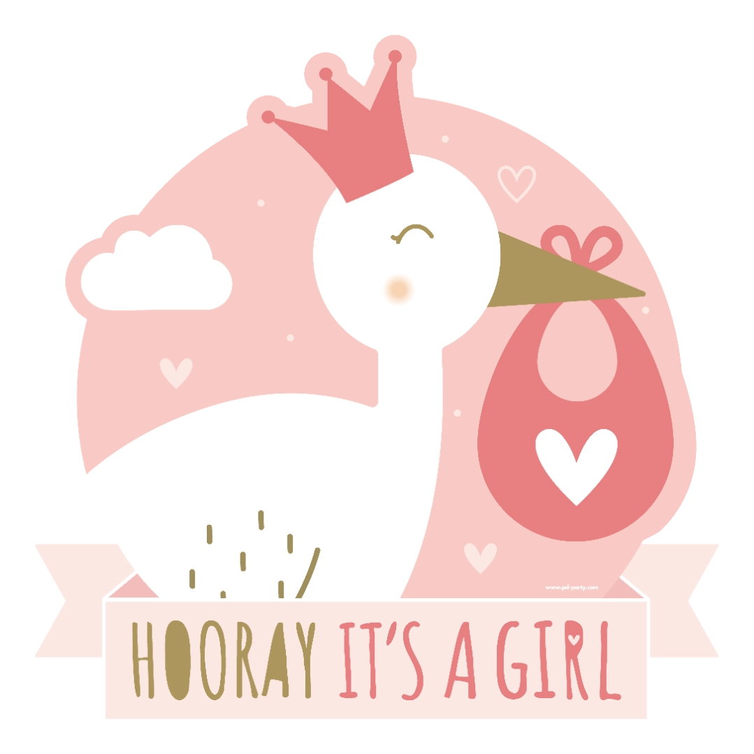 Hooray It's a Girl deurbord