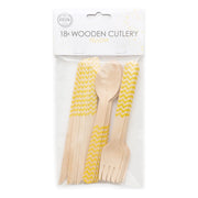 Houten bestek Geel