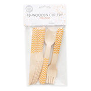 Houten bestek oranje