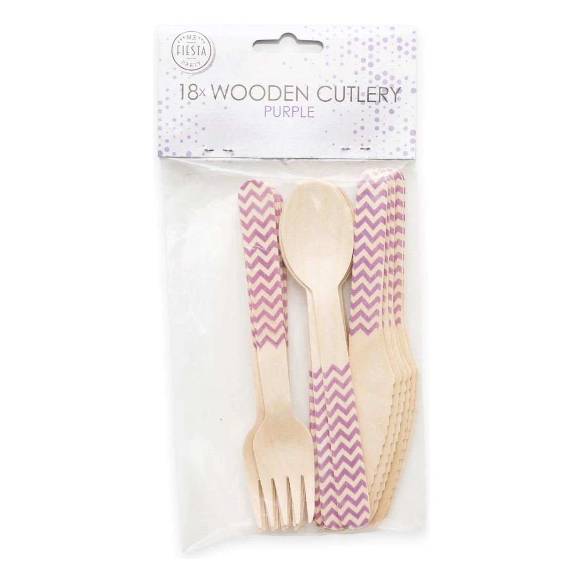 Houten bestek paars