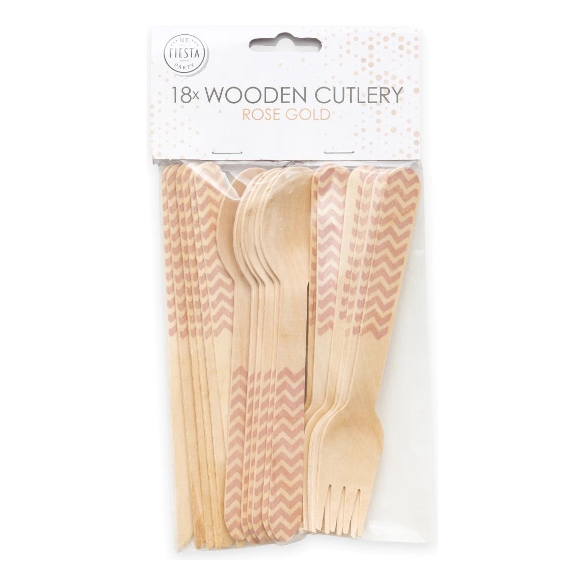 Houten bestek Rose Goud