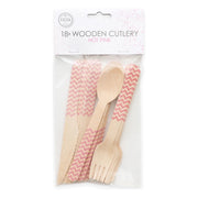 Houten bestek Roze