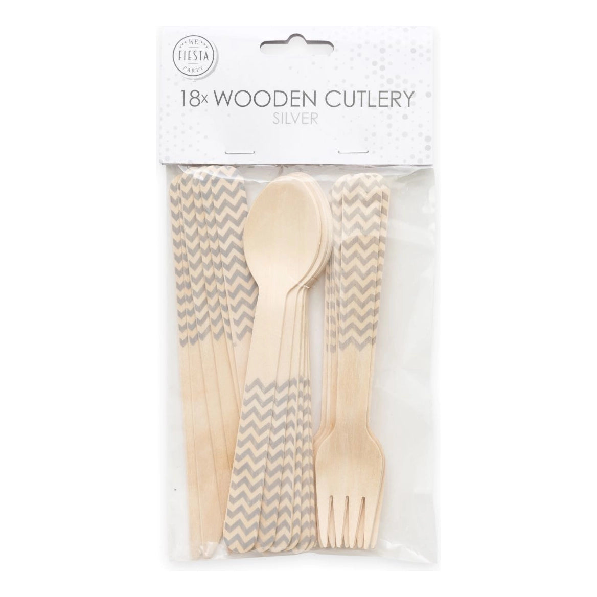 Houten bestek Zilver