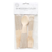 Houten bestek Zilver