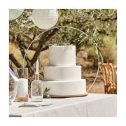 Houten taartplateau met boog Sage Wedding